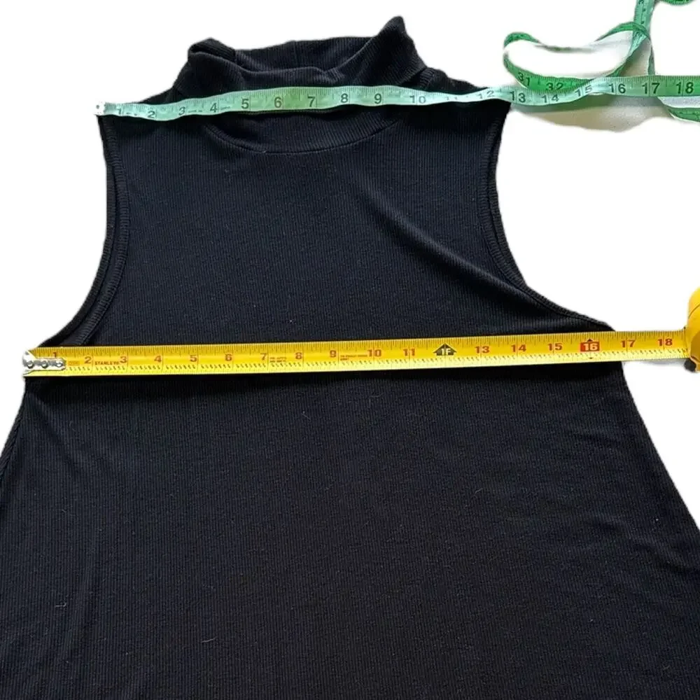 Womens Dress Size Large Black Ribbed Business Casual Everyday Wear - Picture 4 of 7